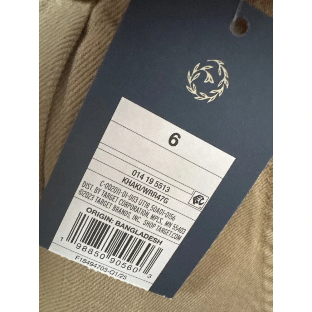 Universal Thread Womens High-Rise Pleated Jean Shorts Khaki Tan Size 6 NEW